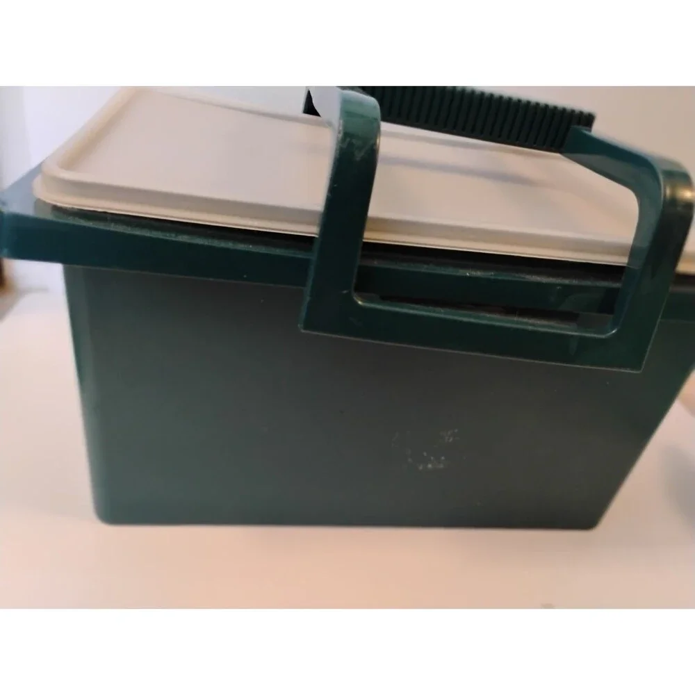Vintage Tupperware Multistore Multi-Storage Box 5L Hunter Green Handle Lid